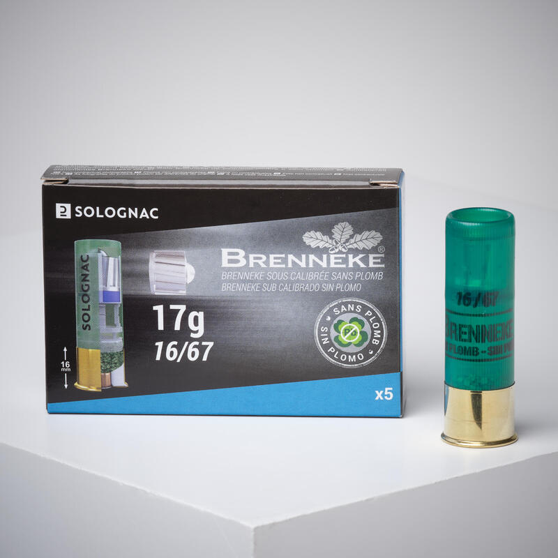 BALLE BRENNEKE SANS PLOMB 17 G CALIBRE 16/67 X 5