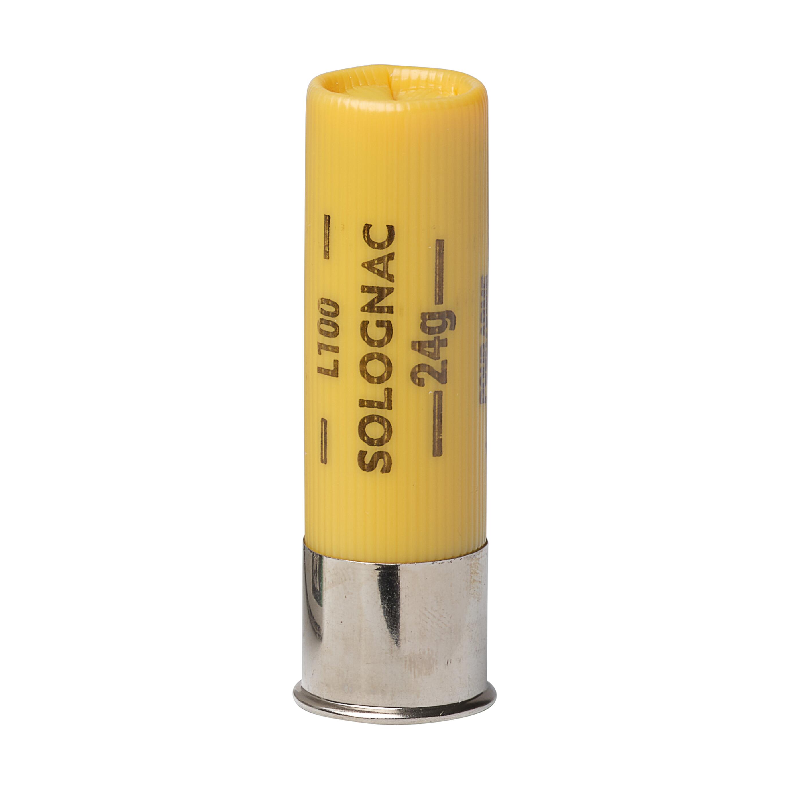 CARTOUCHE L100 24G HAUTE PRESSION CALIBRE 20/70 BILLE ACIER N°6X25 3/3