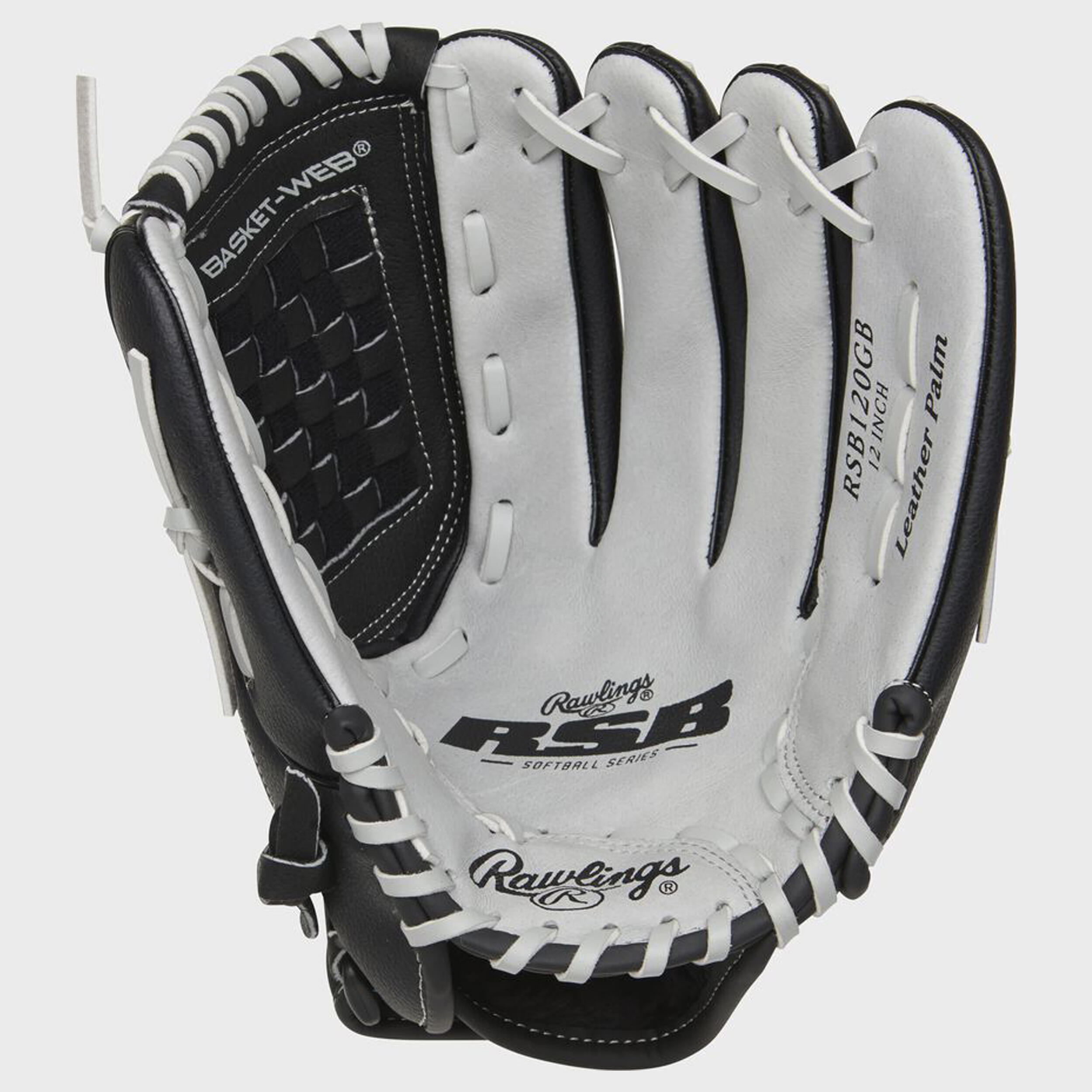 Adult Right Hand Thrower Baseball Glove RSB120GB - Black 2/2