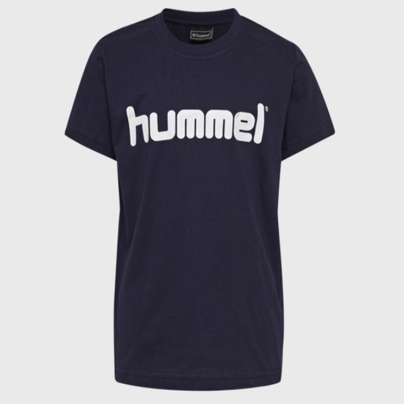 Kinder Handball T-Shirt - Go Cotton Logo blau