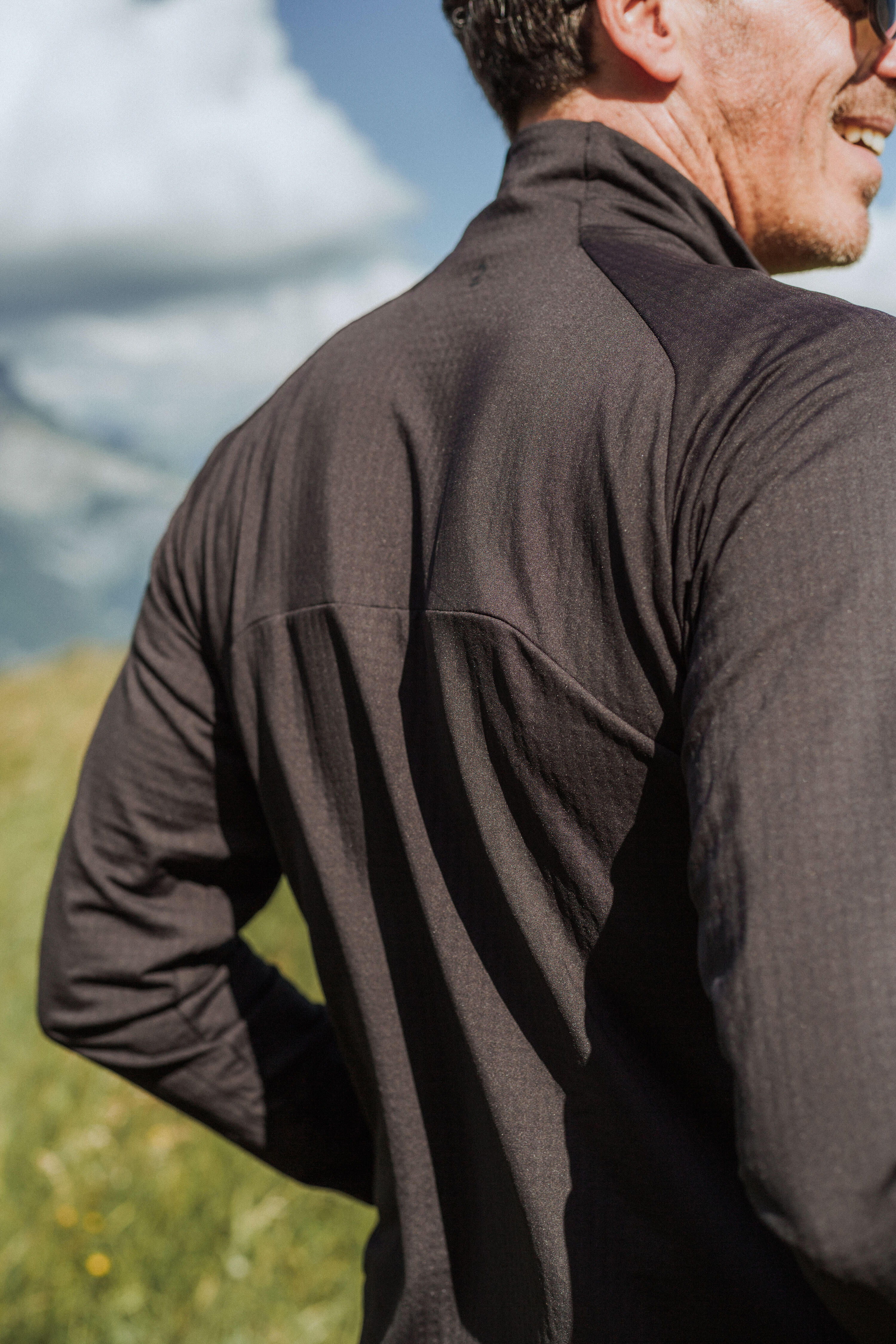 Men’s mountain hiking fleece jacket MH500 Light Full Zip - Black 8/8
