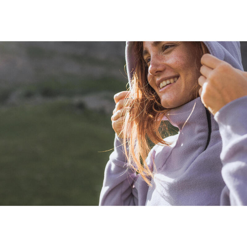 Sweat Polaire de randonnée - MH100 Hoodie - Femme