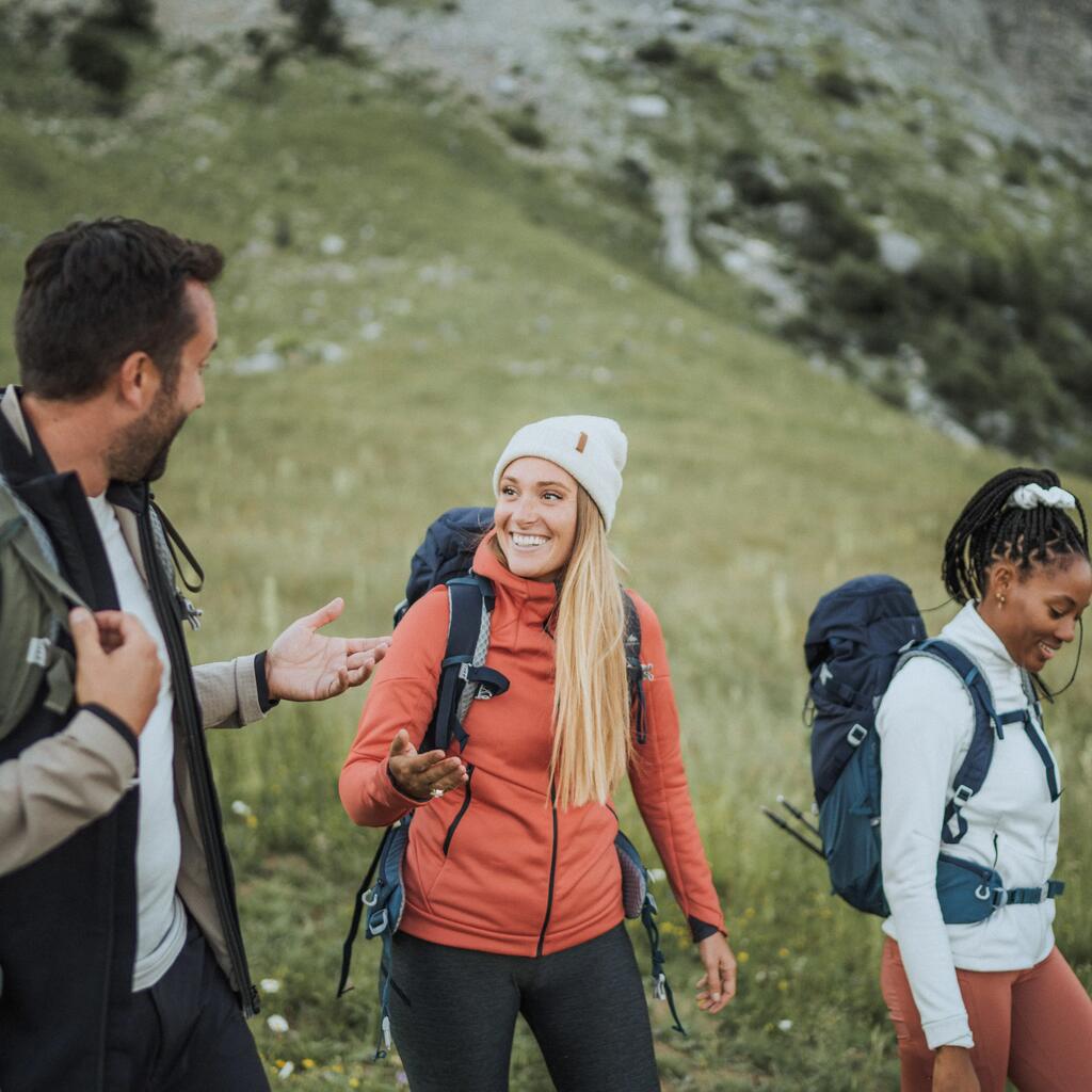 Women’s Hiking Fleece Jacket - MH520 Hood