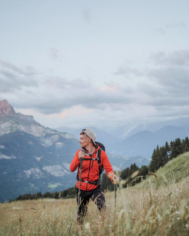  FLEECE MH 500 ZIP HOODIE RED M