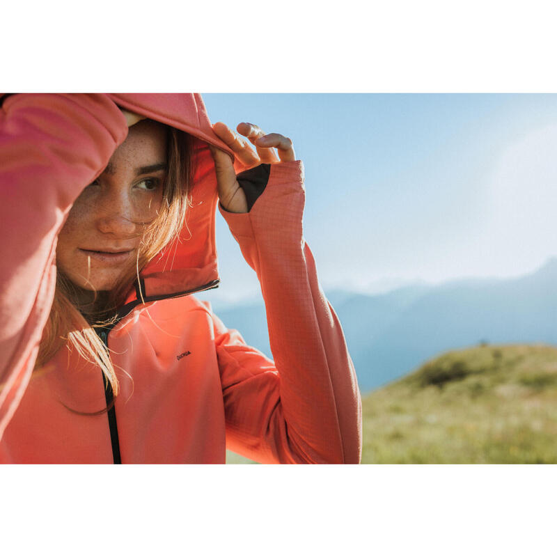 Pile trekking donna MH520 HOOD rosa