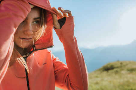 Women’s Hiking Fleece Jacket - mh500 Hood