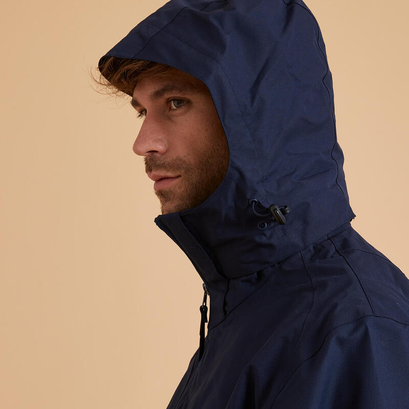 Blouson équitation homme imperméable bleu noir/bleu turquin.