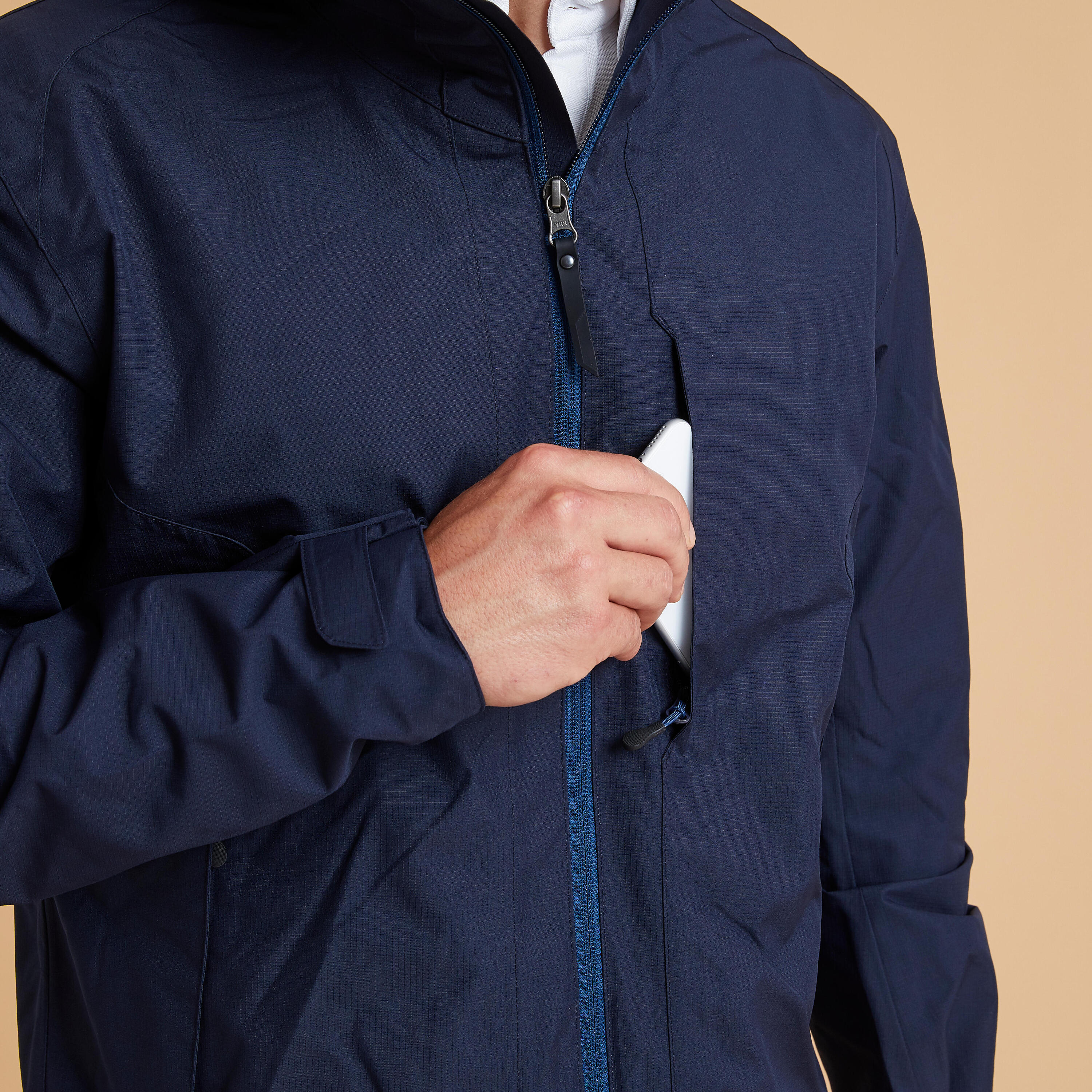 Men's Horse Riding Waterproof Anorak - Blue Black/Dark Blue 4/13