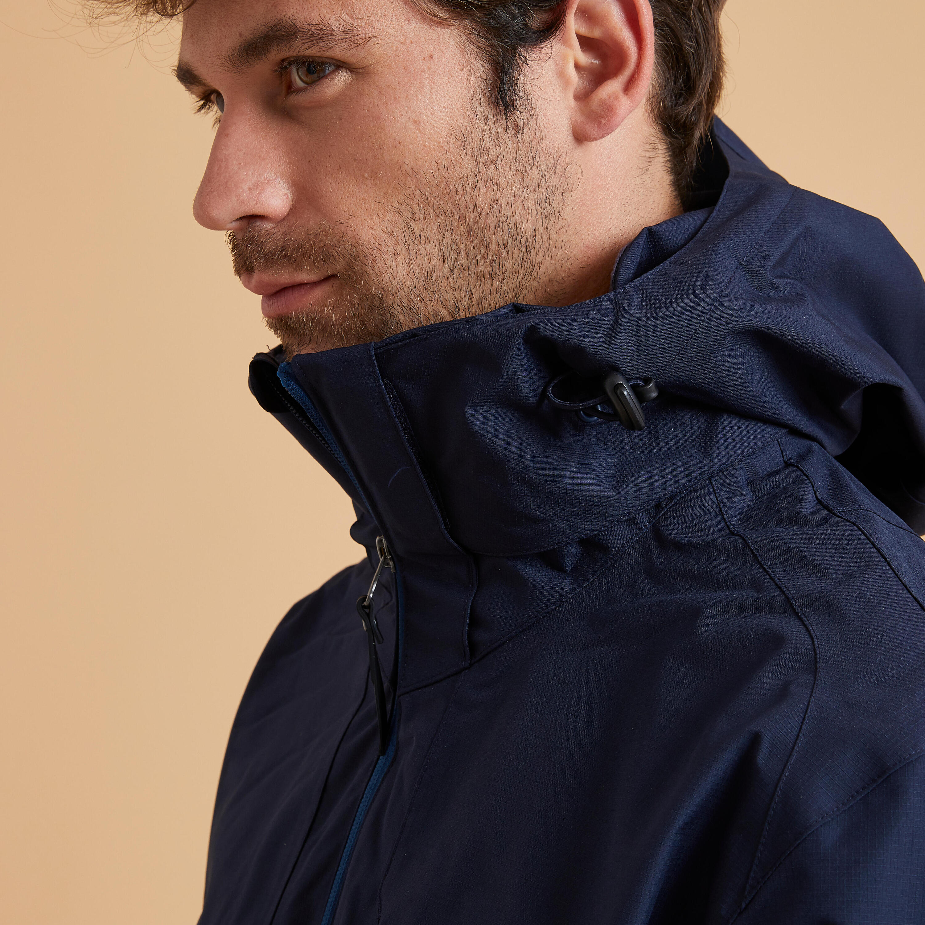 Men's Horse Riding Waterproof Anorak - Blue Black/Dark Blue 3/13