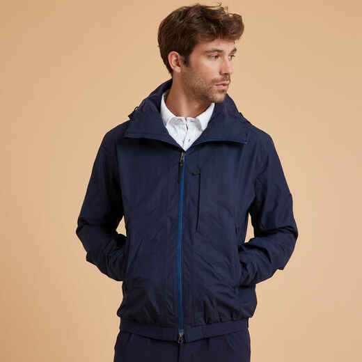 
      Men's Horse Riding Waterproof Anorak - Blue Black/Dark Blue
  