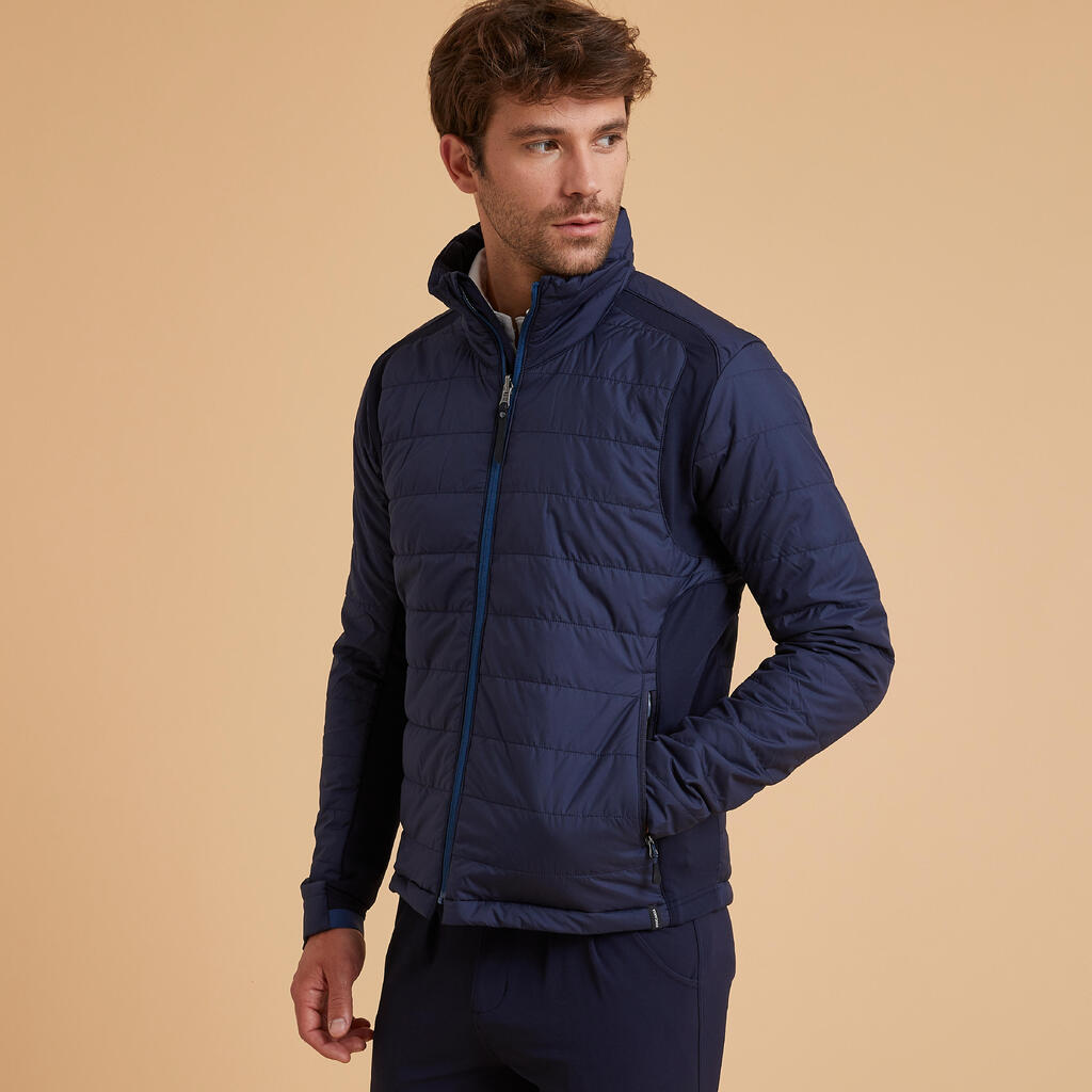 Doudoune équitation Homme légère bleu noir/bleu turquin