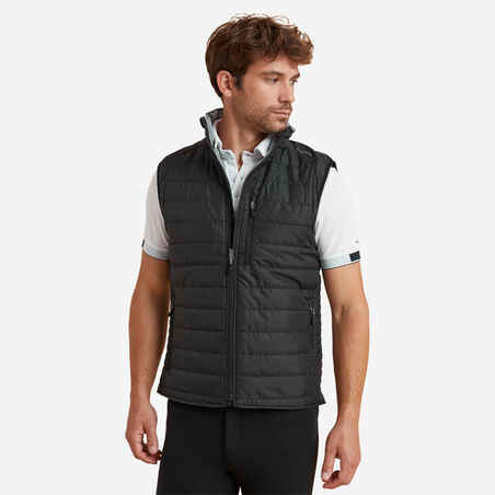 Men's Sleeveless Horse Riding Padded Jacket 100 - Black