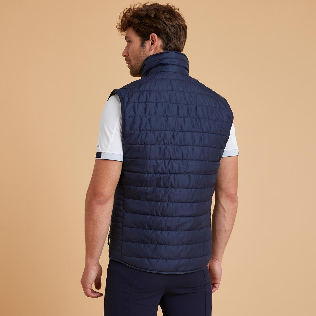 Men's Horse Riding Sleeveless Gilet 100 - Navy