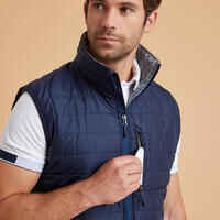 Men's Sleeveless Horse Riding Padded Jacket 100 - Navy