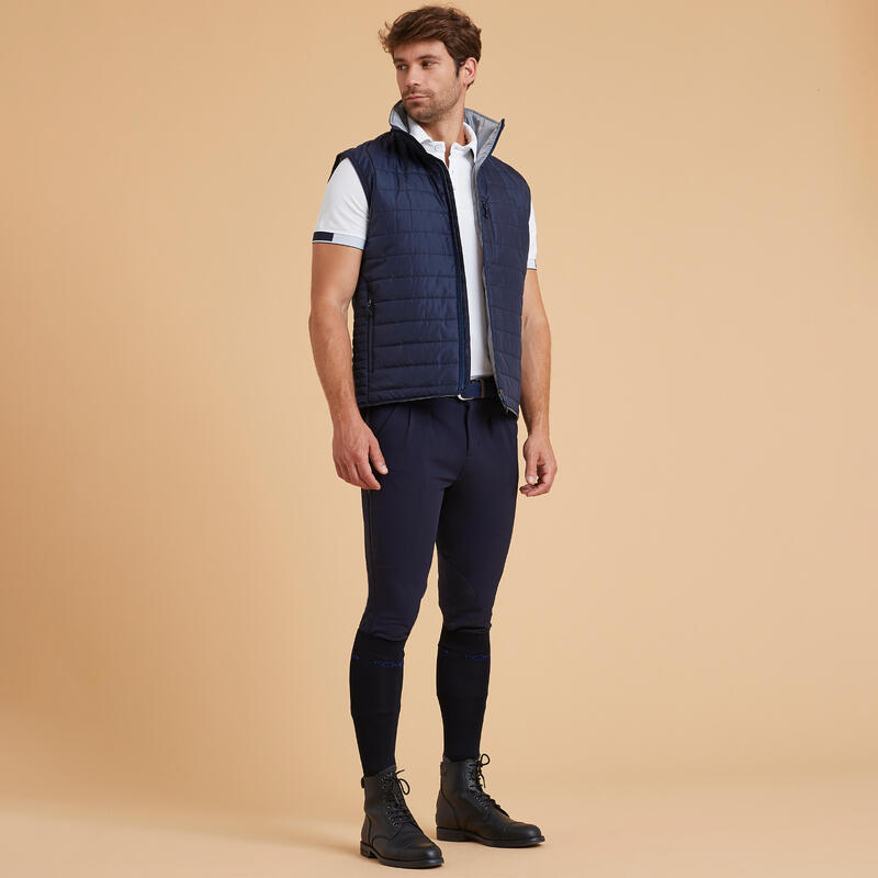 Doudoune sans manche équitation homme 100 Marine