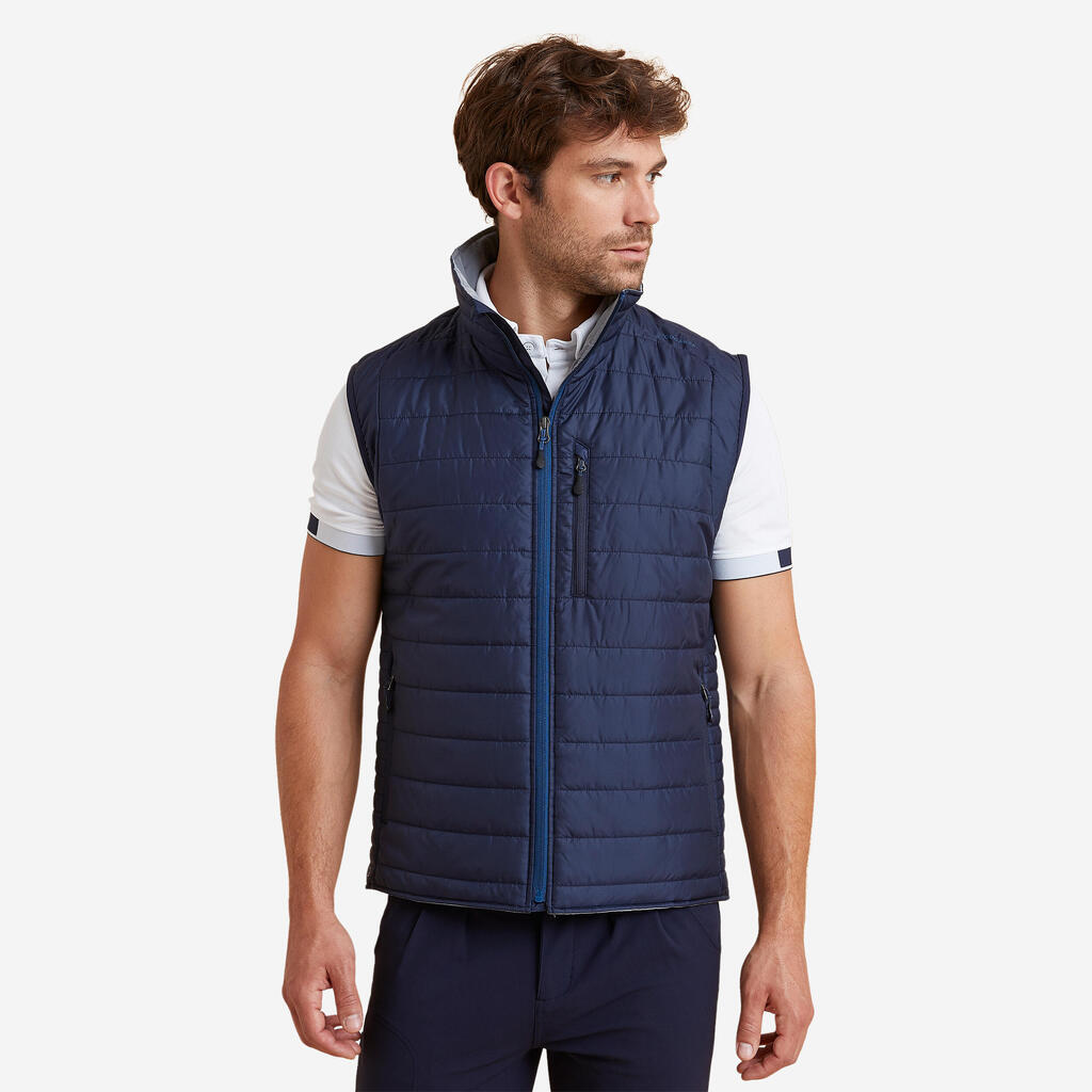 Men's Horse Riding Sleeveless Gilet 100 - Navy