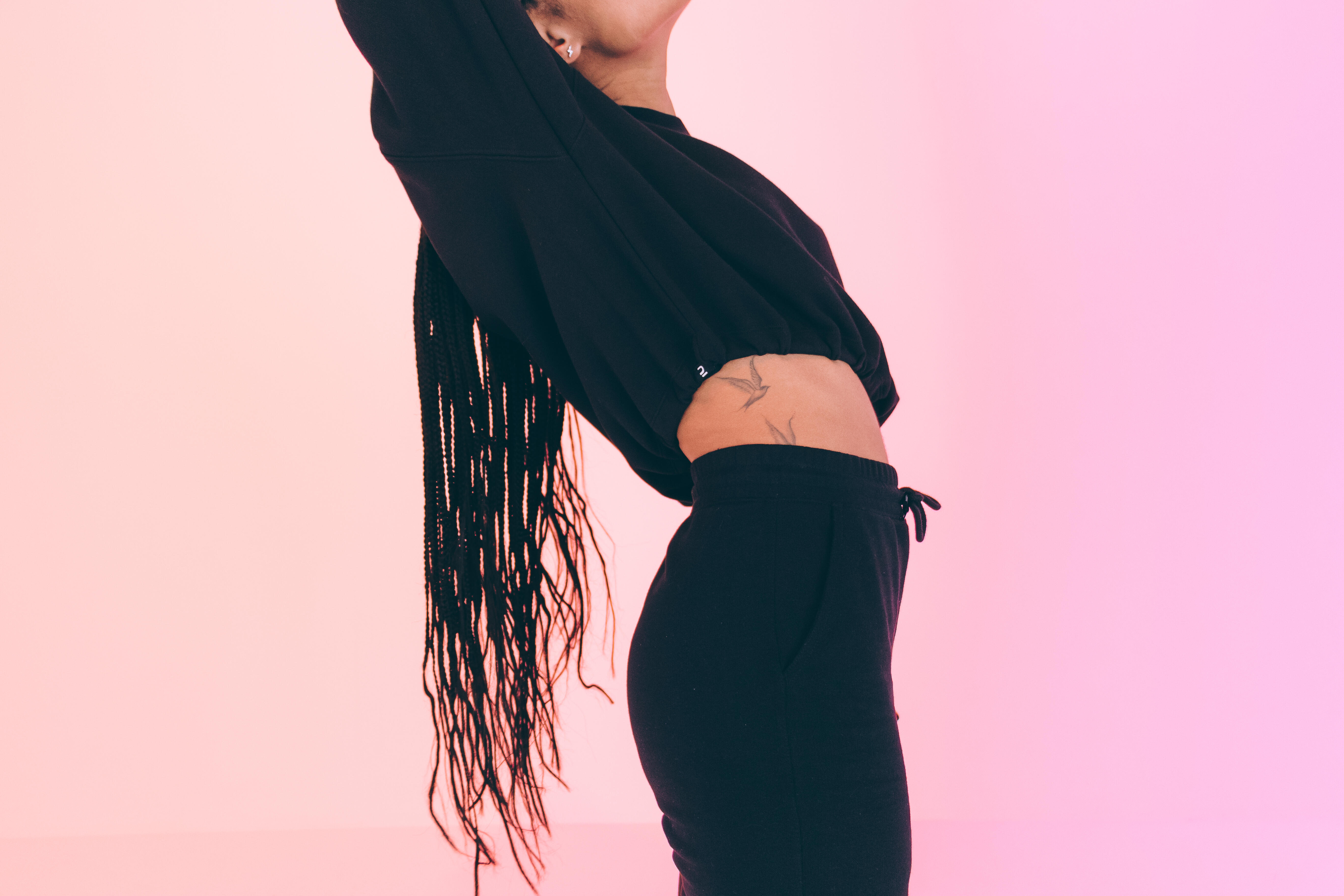 Women’s Cropped Fitness Sweatshirt - 520 Black - DOMYOS