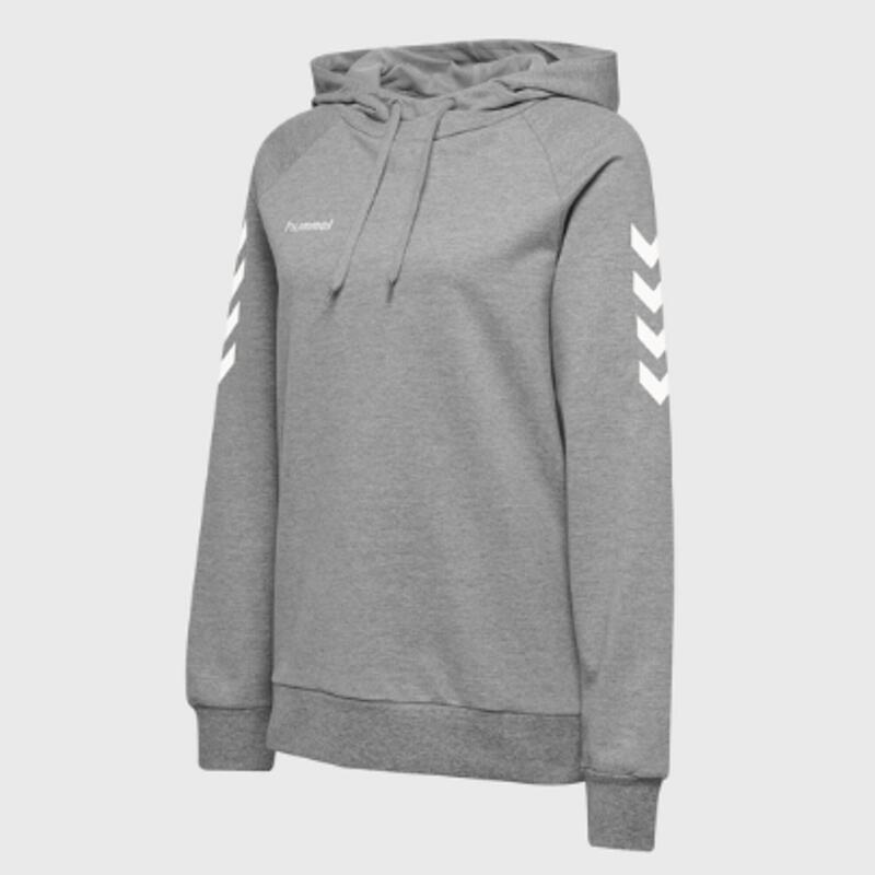 Damen Handball Hoodie - HUMMEL Go Cotton Logo grey