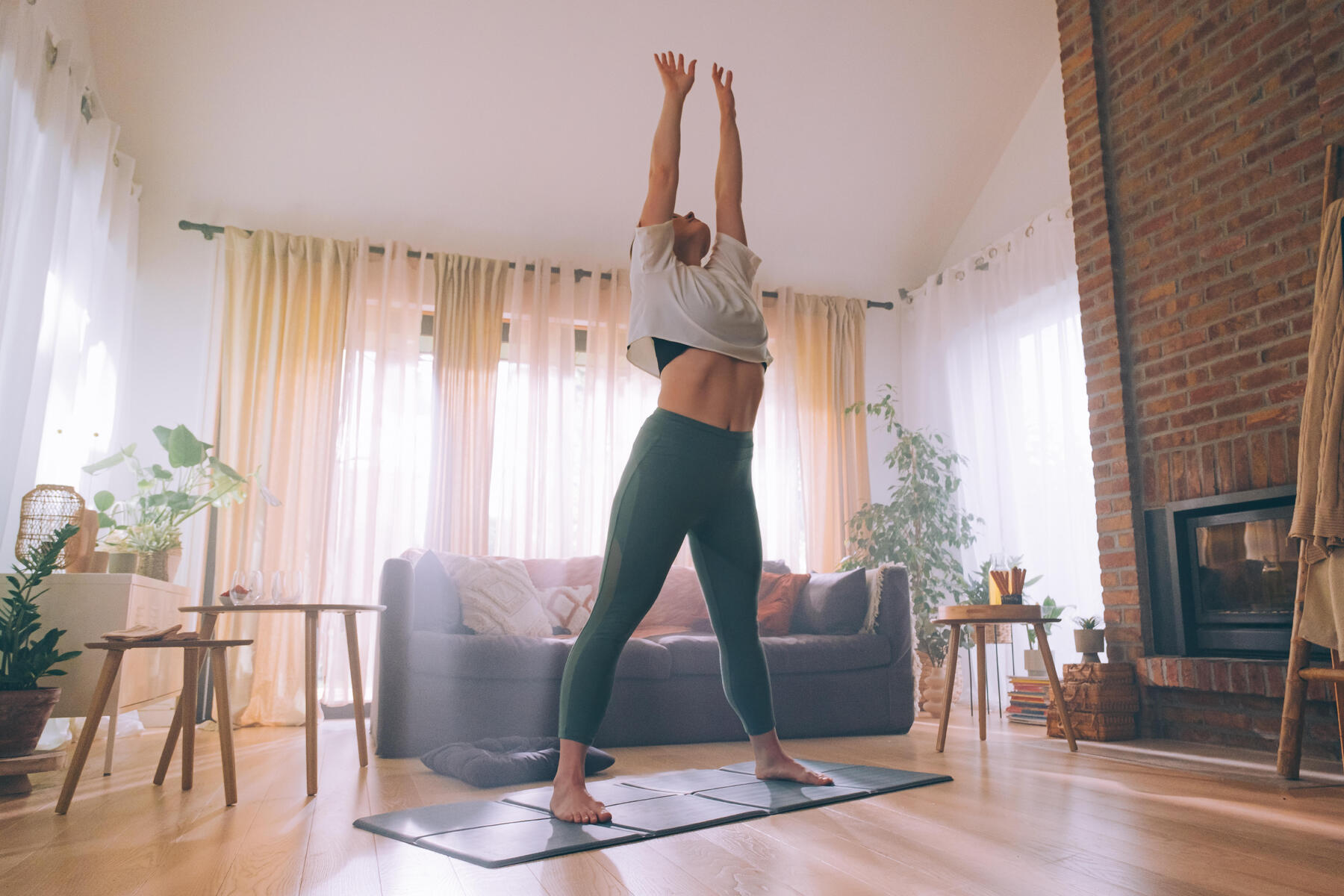 stretching
