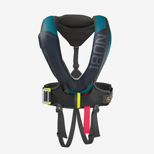 Chaleco Salvavidas LJ Offshore 180 Automático + Arnés Negro-Petróleo