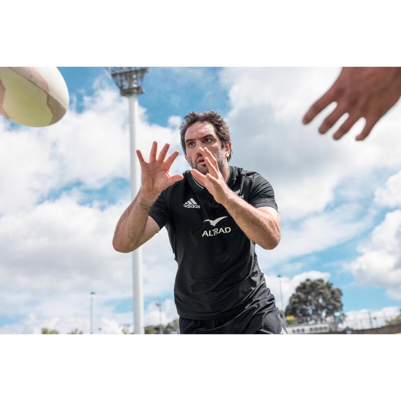 Maillot Manches Courtes de Rugby New Zealand Adulte - MAILLOT NZ HOMME 22/23Noir