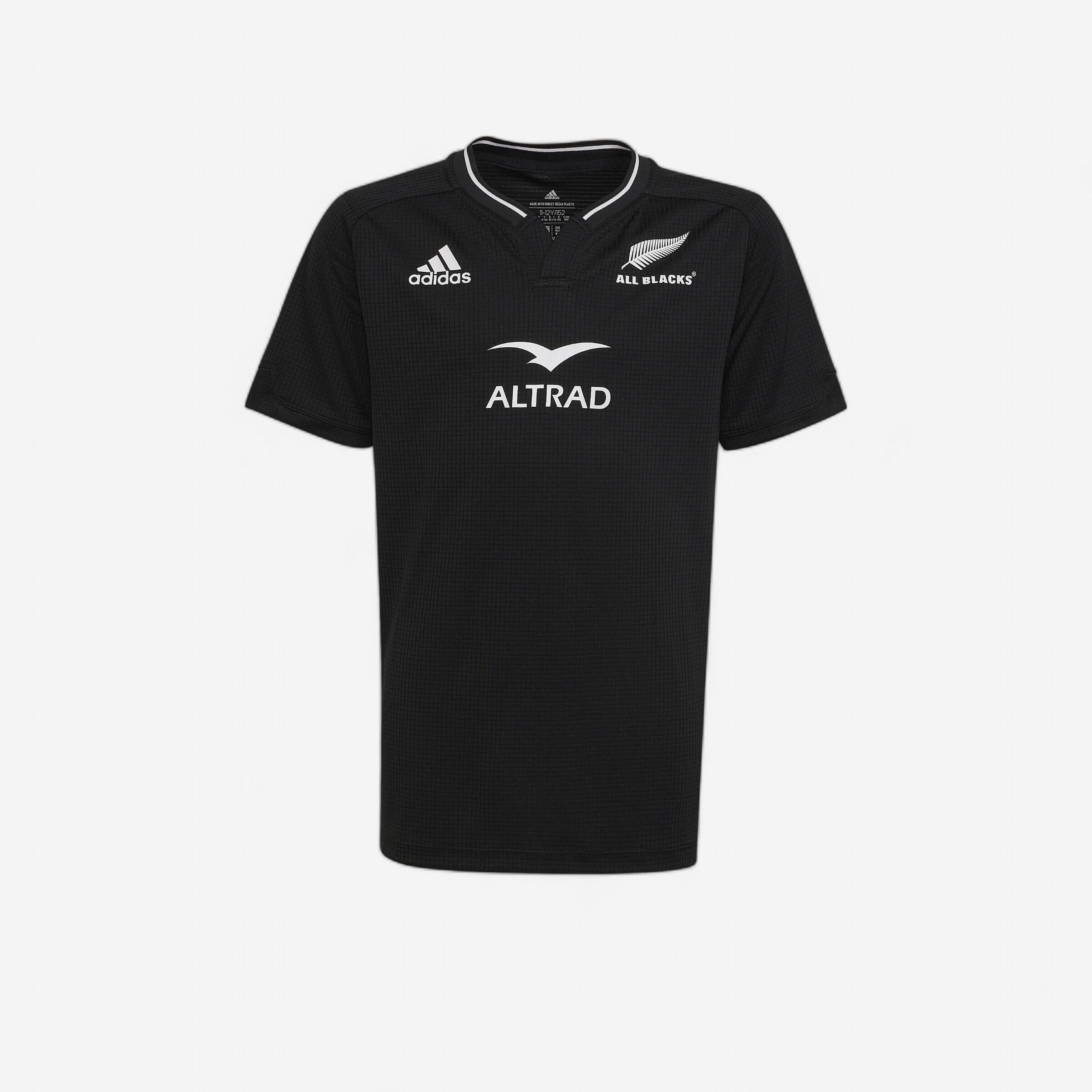 ADIDAS Men's Short-Sleeved Rugby Shirt New Zealand 22/23 - Black