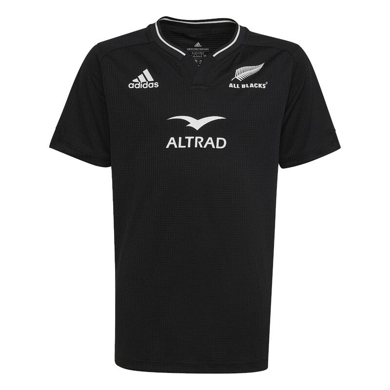 Maillot Manches Courtes de Rugby New Zealand Adulte - MAILLOT NZ HOMME 22/23Noir