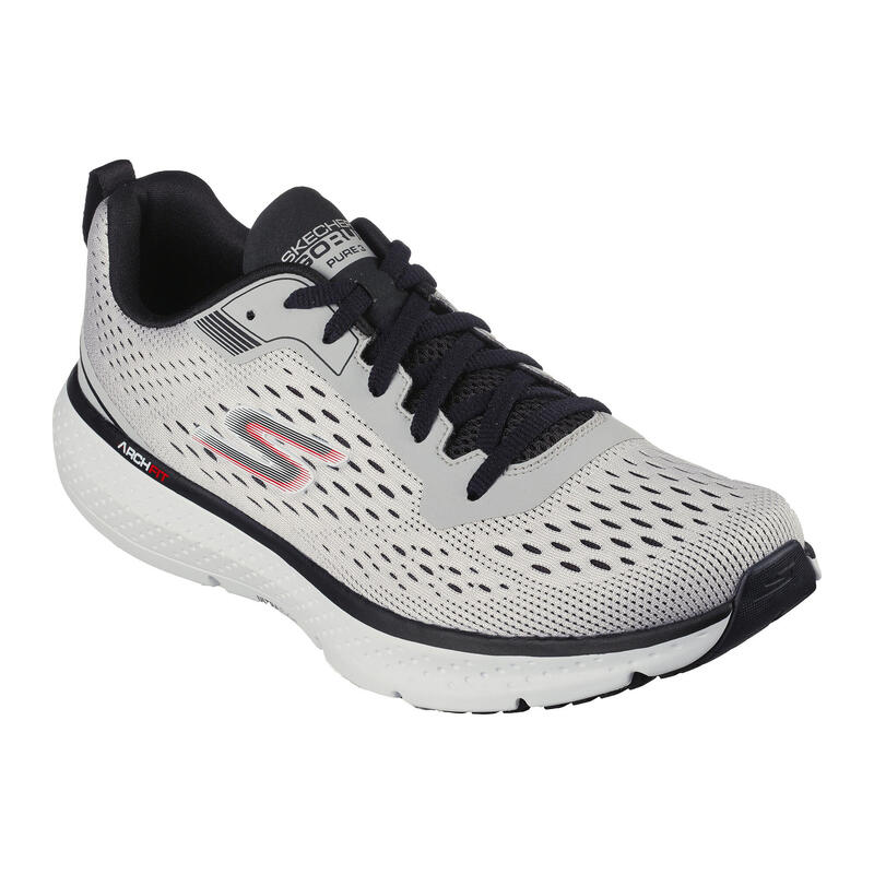 CHAUSSURES RUNNING ROUTE HOMME - SKECHERS GO PURE RUN 3 BLANC