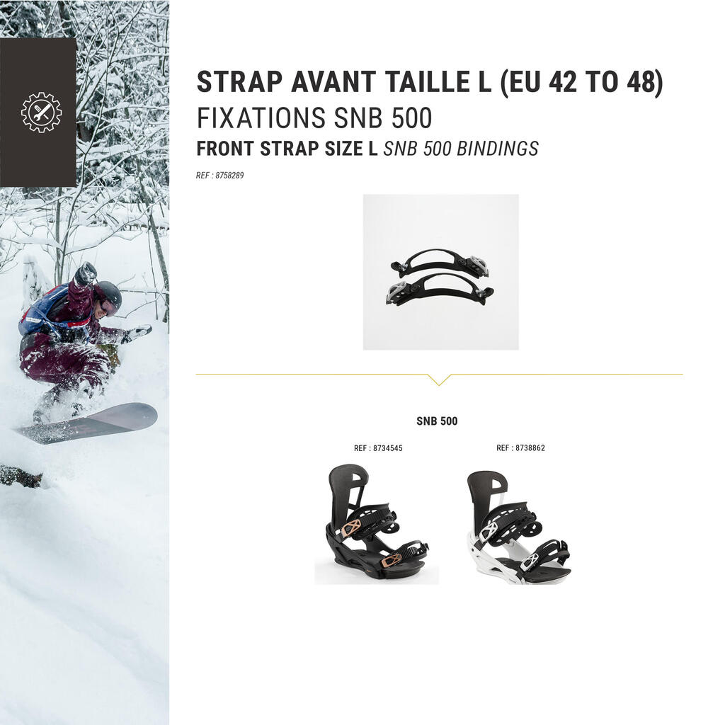Zehenriemen für 1 Paar Snowboardbindungen Größe M (36/42) 2 Stk. 