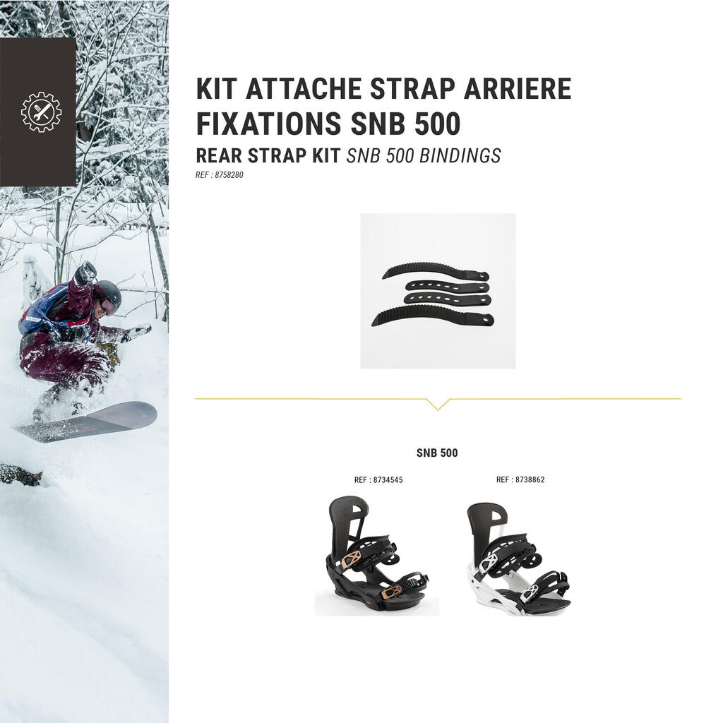 Ein Paar Ankle-Strap-Halter für Wedze Snowboardbindungen 