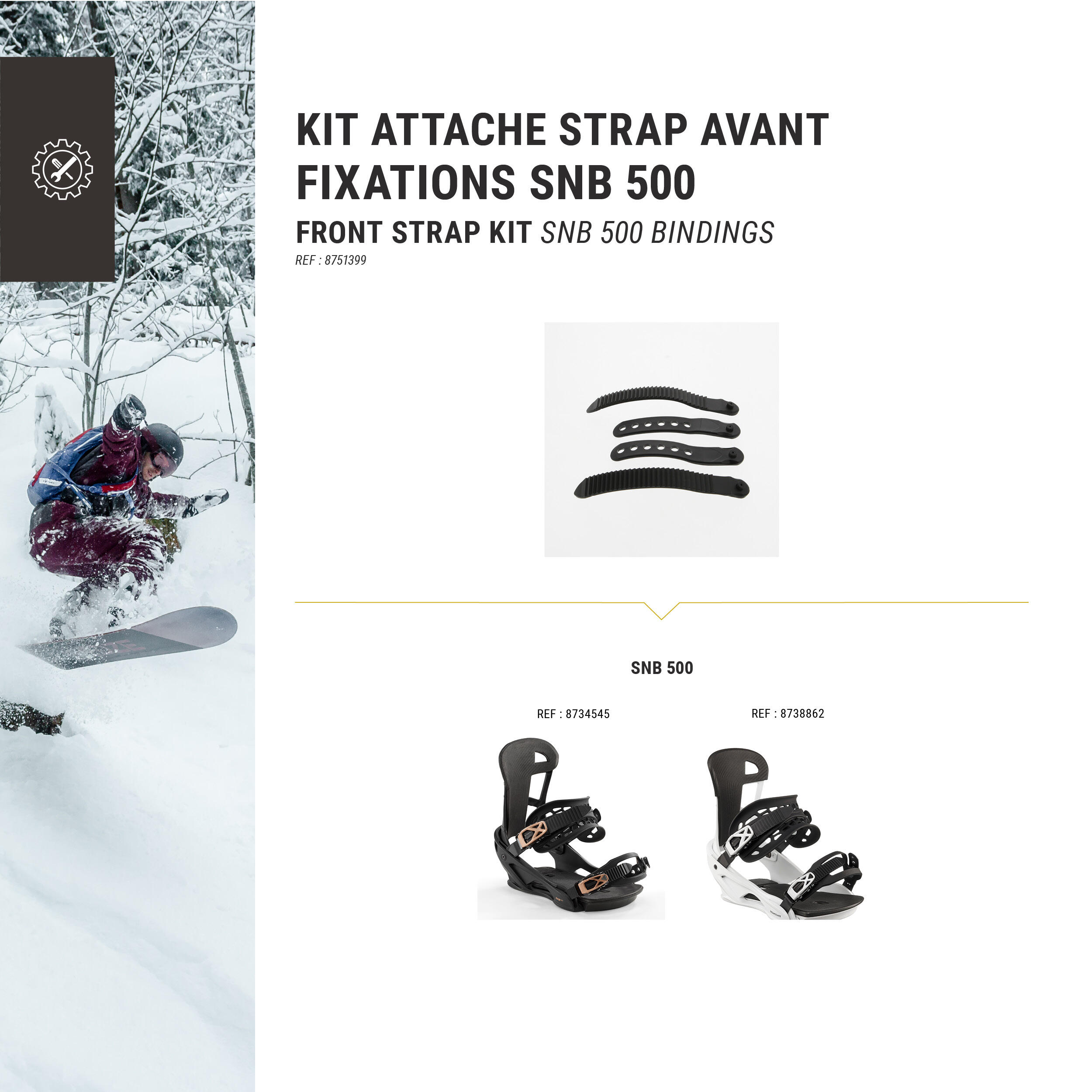 Kompletní sada předních pásků na snowboardové vázání Wedze 2/2