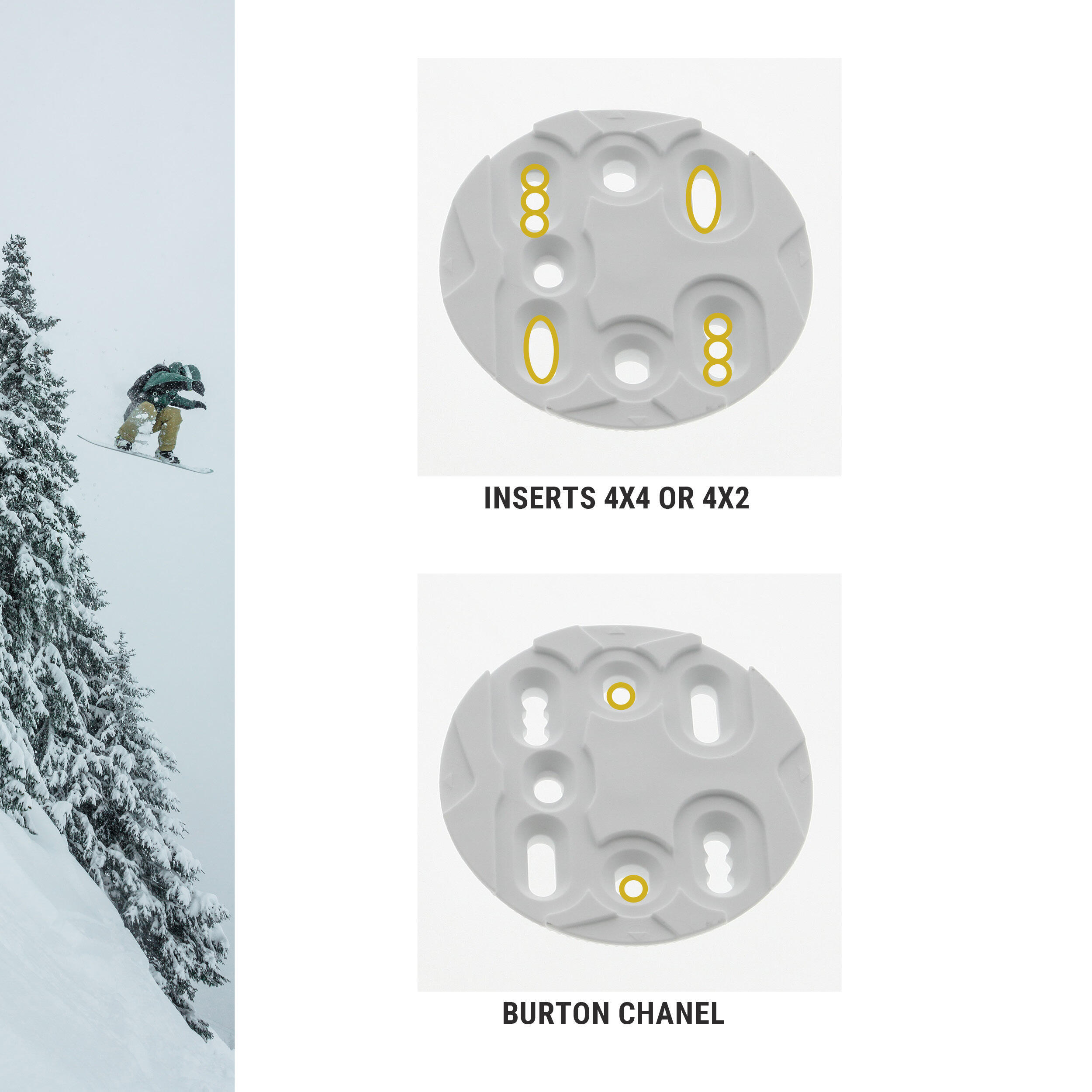 Men’s Snowboard Bindings - All Mountain/Freestyle - SNB 500 - Black 8/8