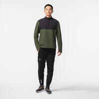 Men's Running Warm Long-Sleeved T-Shirt Warm 500 - khaki