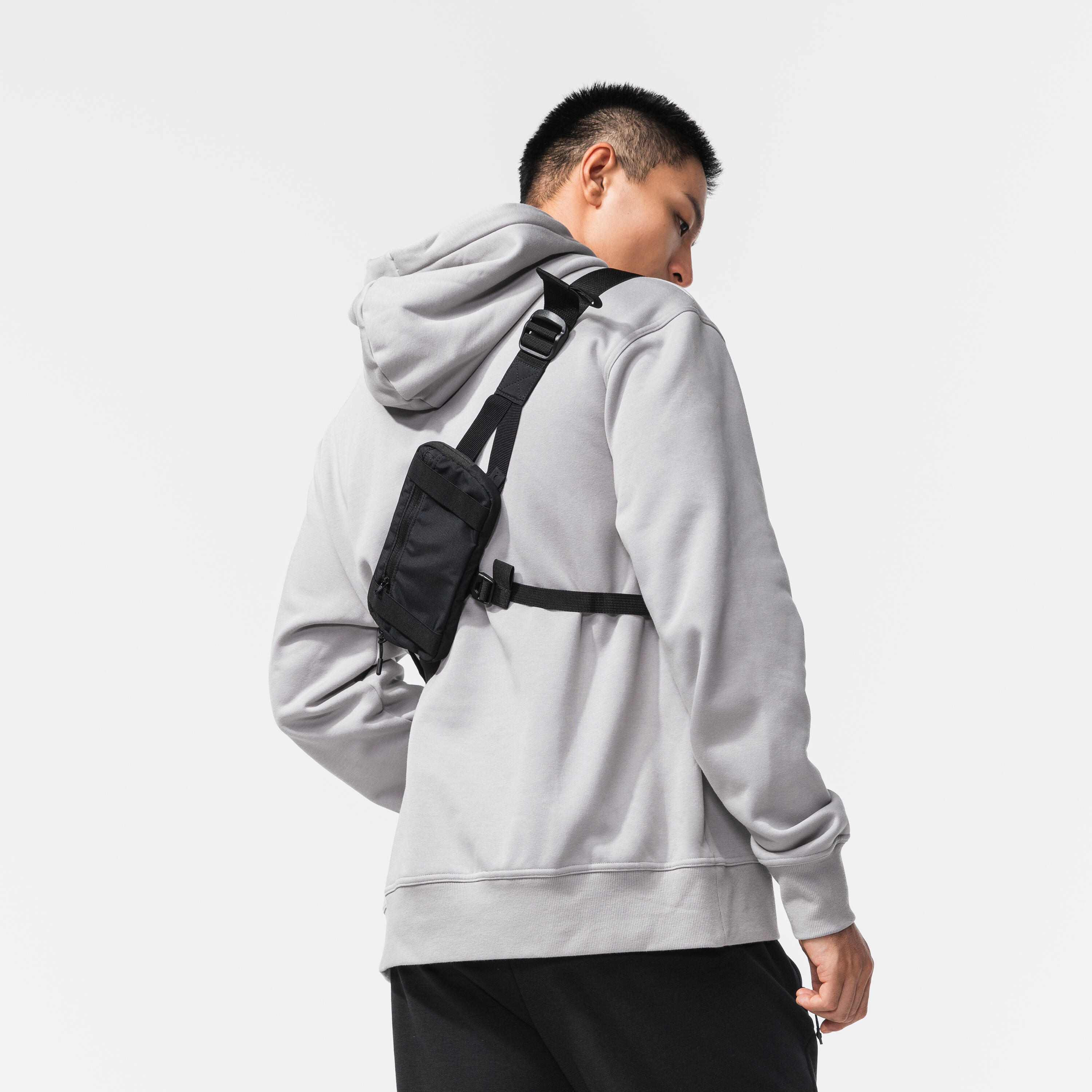 0.5 L 2-Position Running Bag - Black - KIPRUN