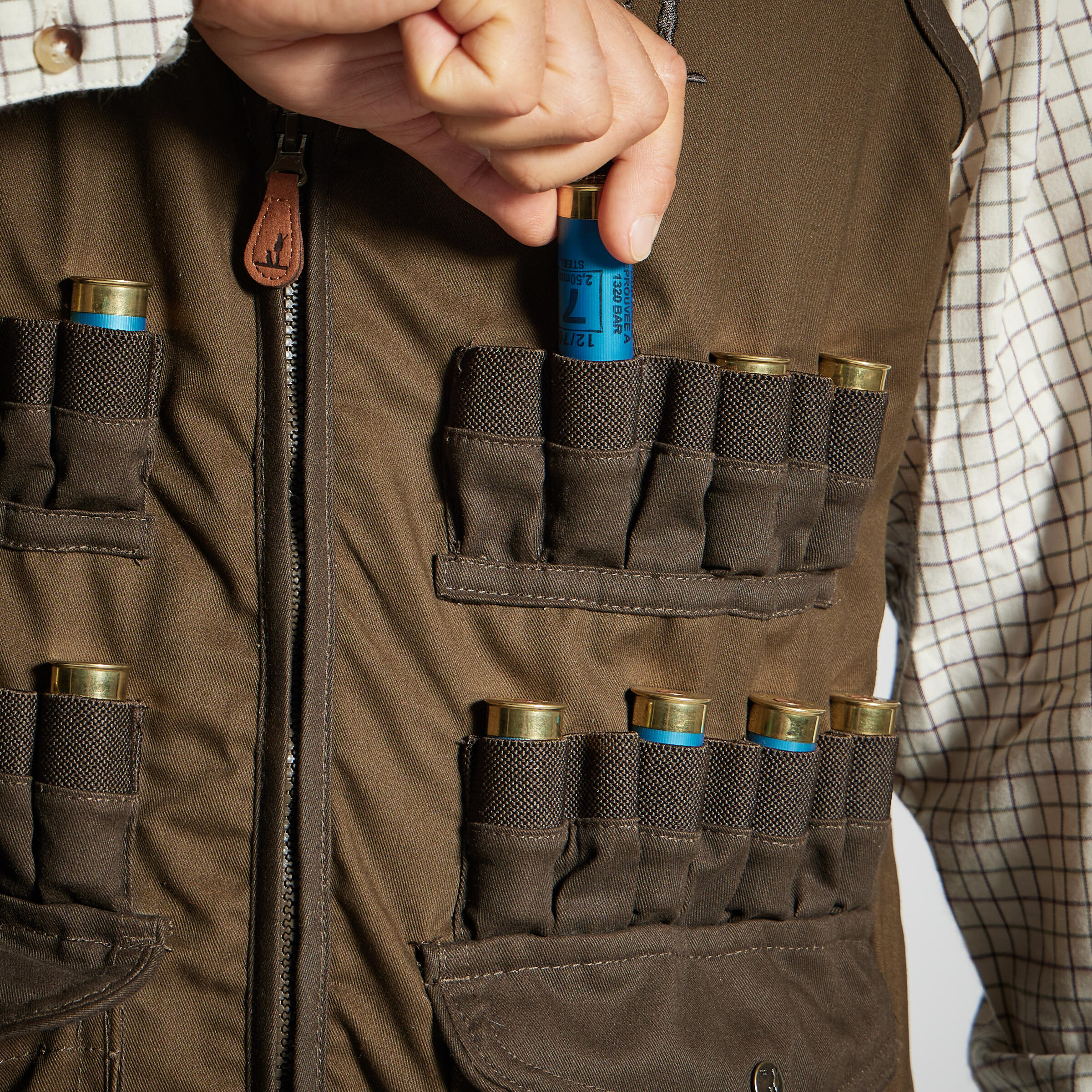 Gilet chasse Savane Maxi Tubes vert PERCUSSION Decathlon