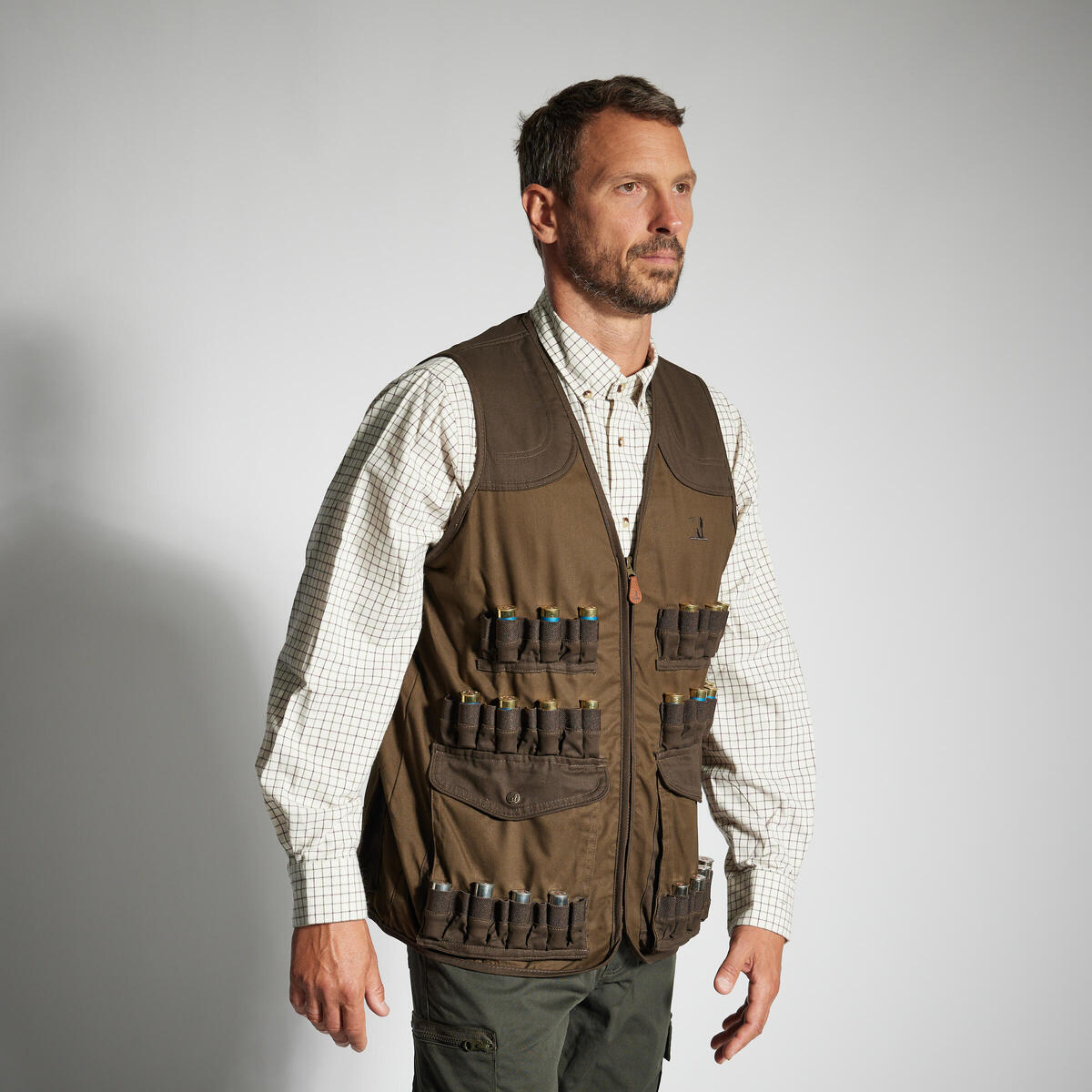 Gilet chasse Savane Maxi Tubes vert