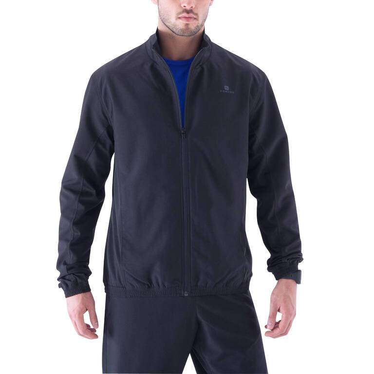 Men's Cardio Fitness Tracksuit Jacket FJA 100 - Blue