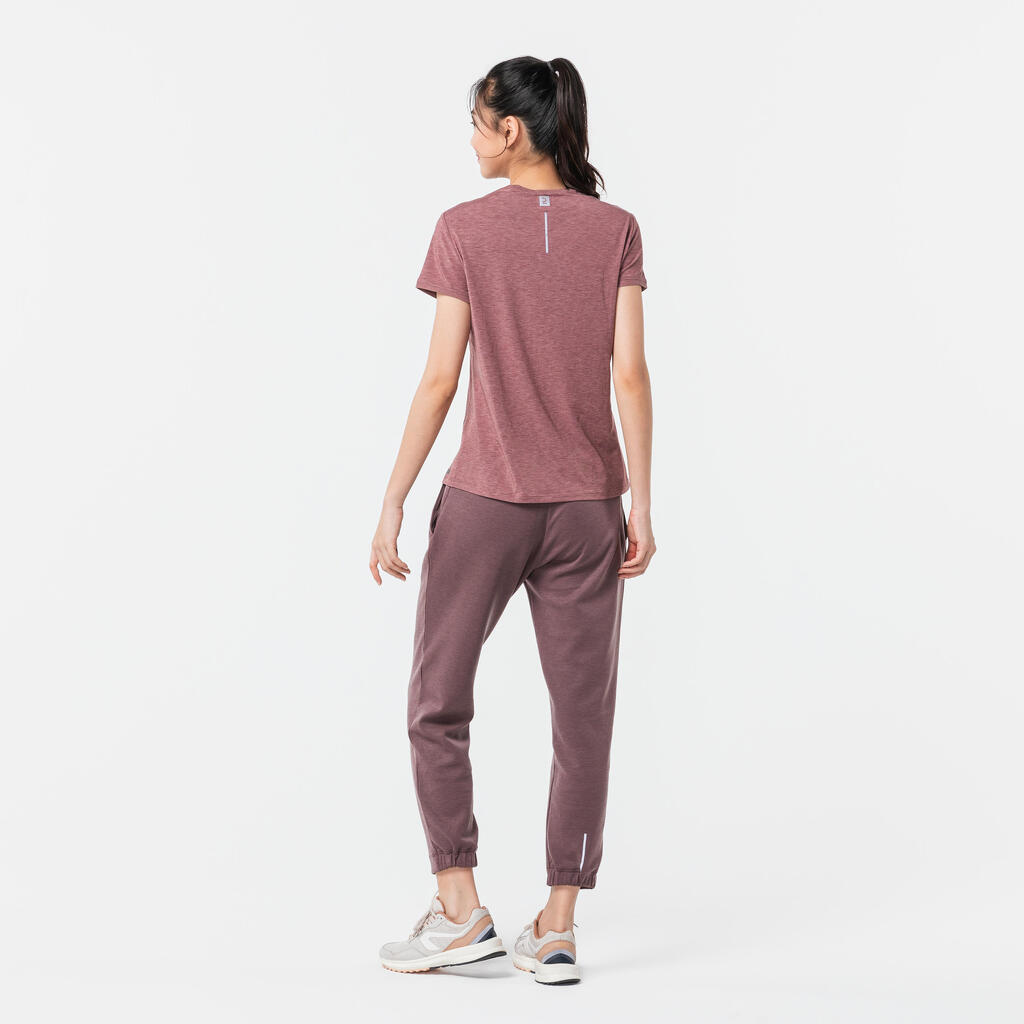 PANTALONE ZA TRČANJE/DŽOGING 500 ŽENSKE TOPLE - CRNE