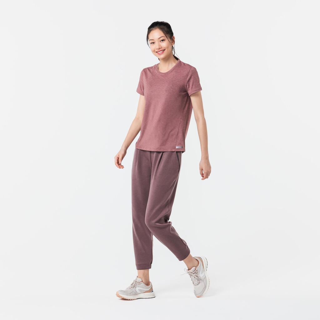 PANTALONE ZA TRČANJE/DŽOGING 500 ŽENSKE TOPLE - CRNE