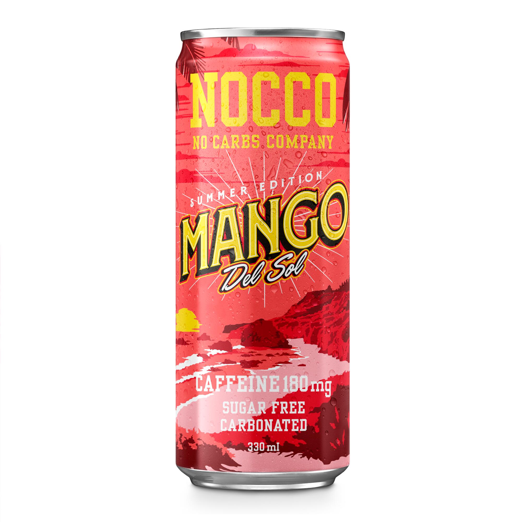 Functional Energy Drink Mango Del Sol, BCAA, Zero Sugar , No Carbs, 330ml 1/2