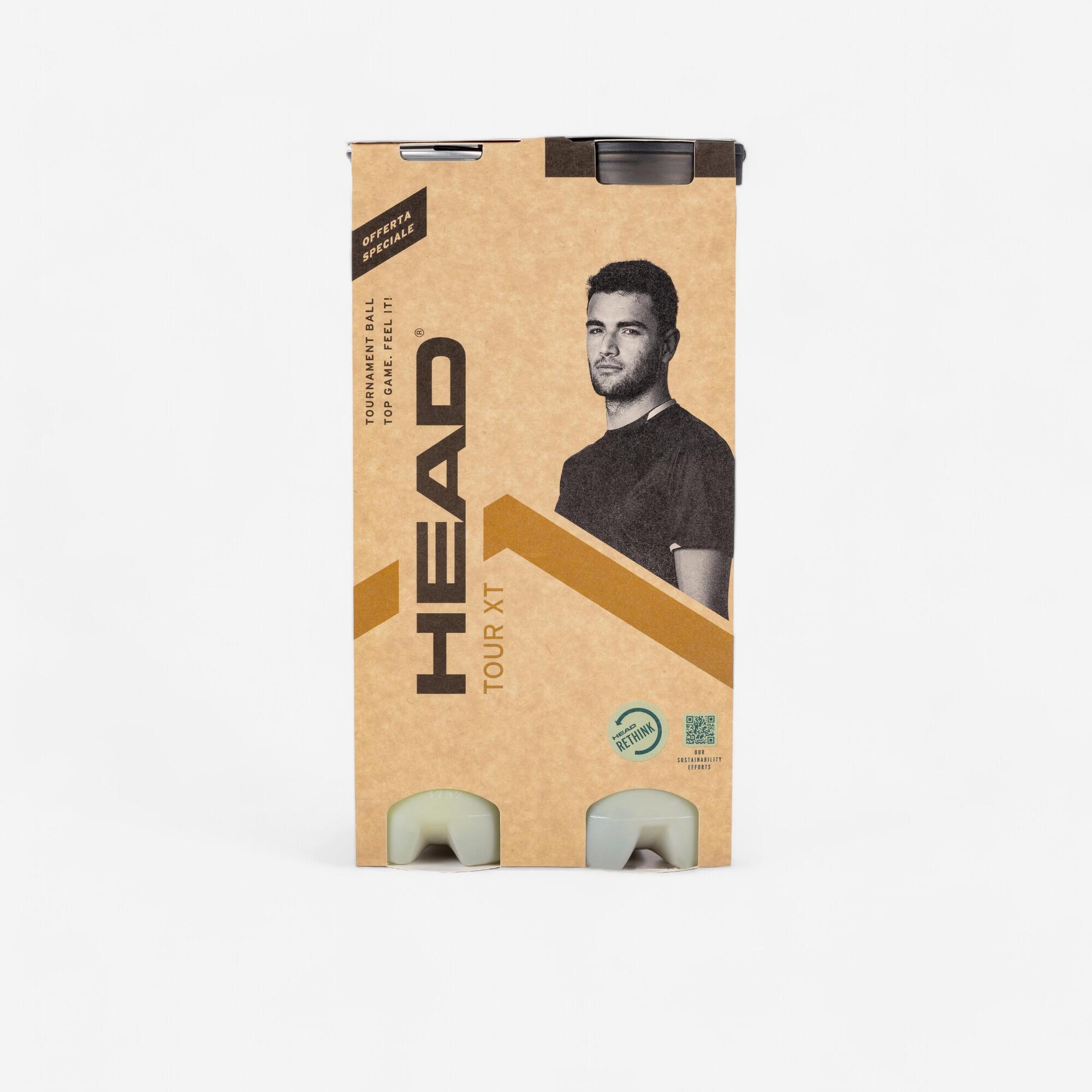 HEAD Palline tennis bipack head tour xt