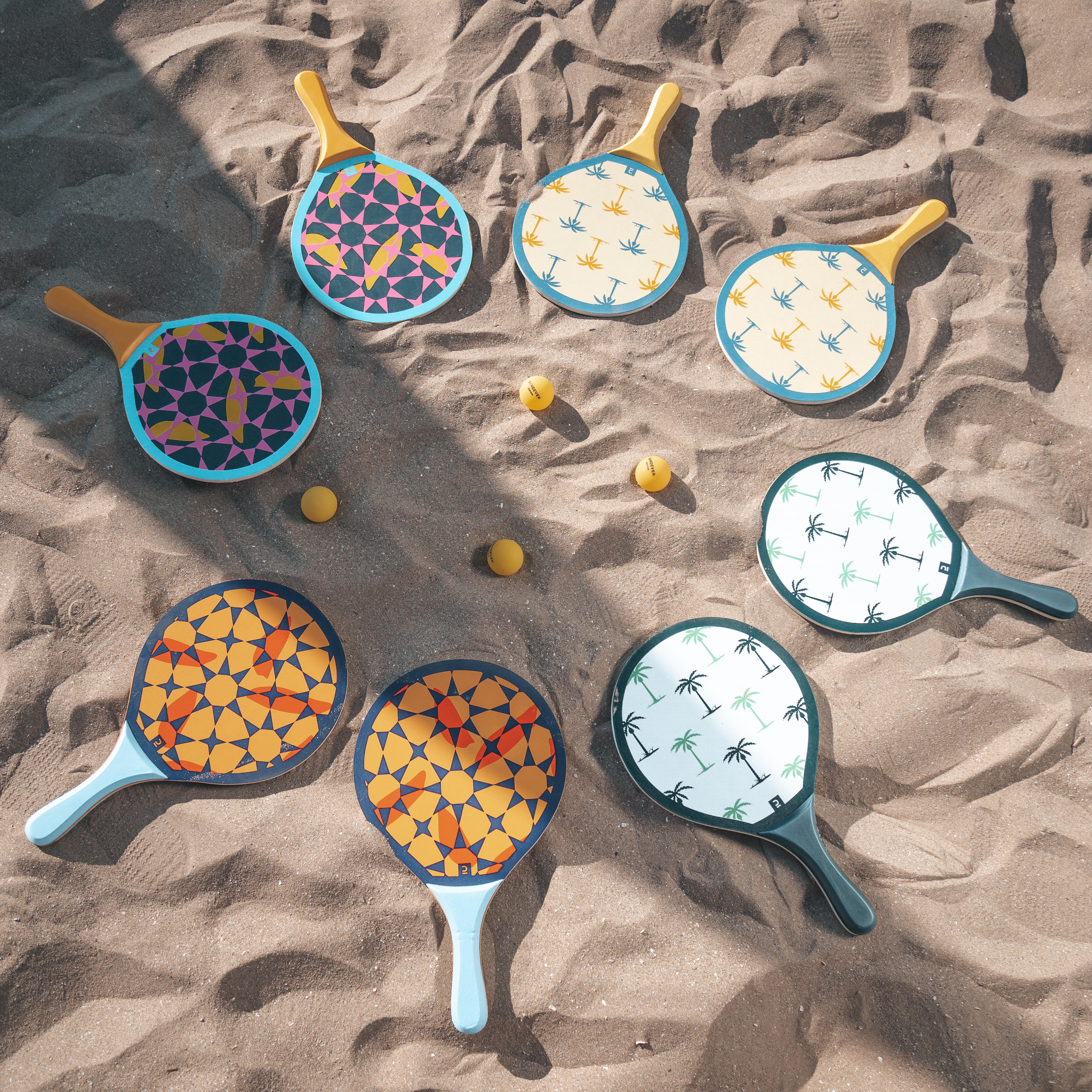 Beach Tennis Racket Set Woody Racket - Orange