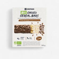Barres de céréales bio enrobées chocolat au lait x6