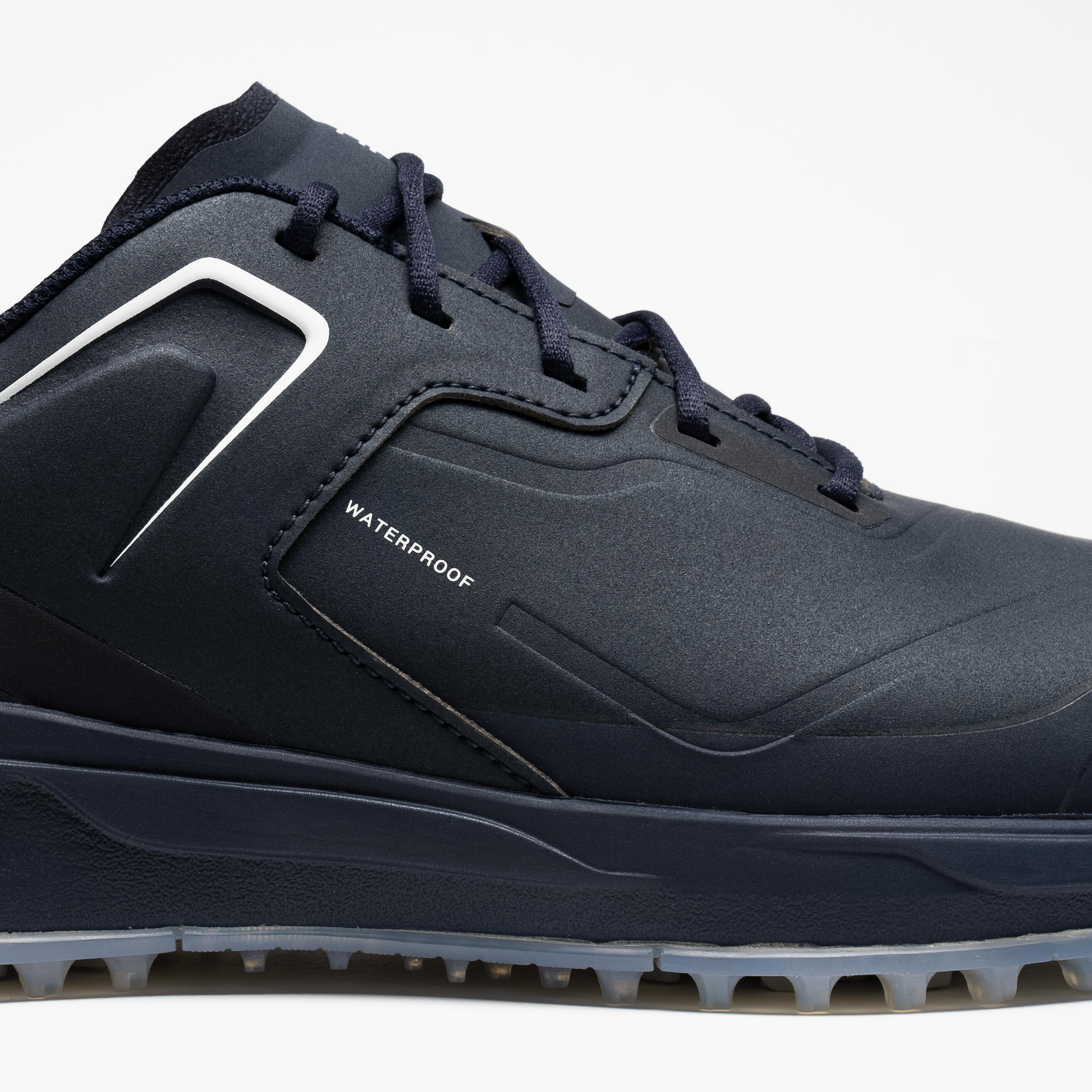 ZAPATOS DE GOLF WATERPROOF HOMBRE MW500 AZUL OSCURO Decathlon