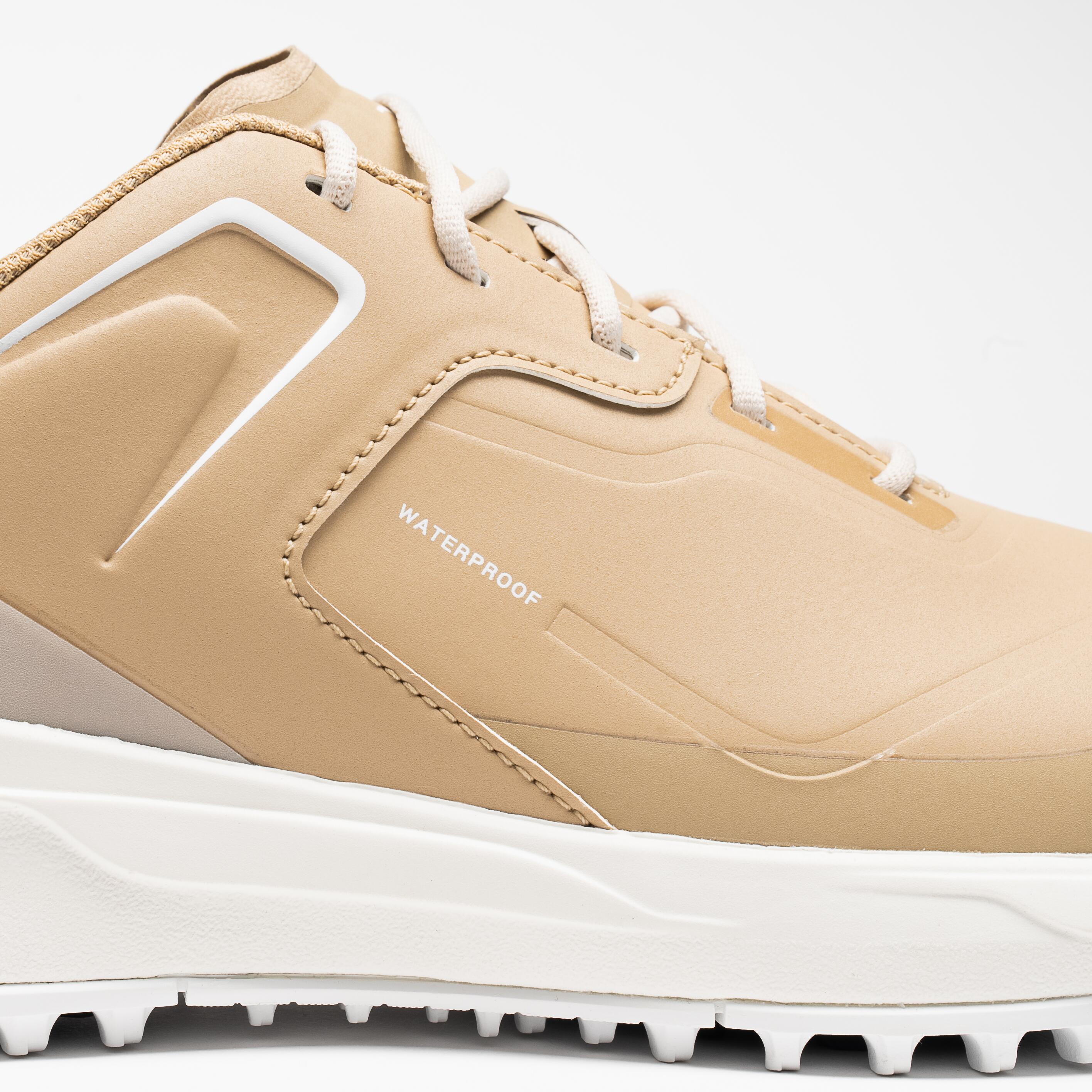 Men's Waterproof Golf Shoes - MW 500 Beige 5/7