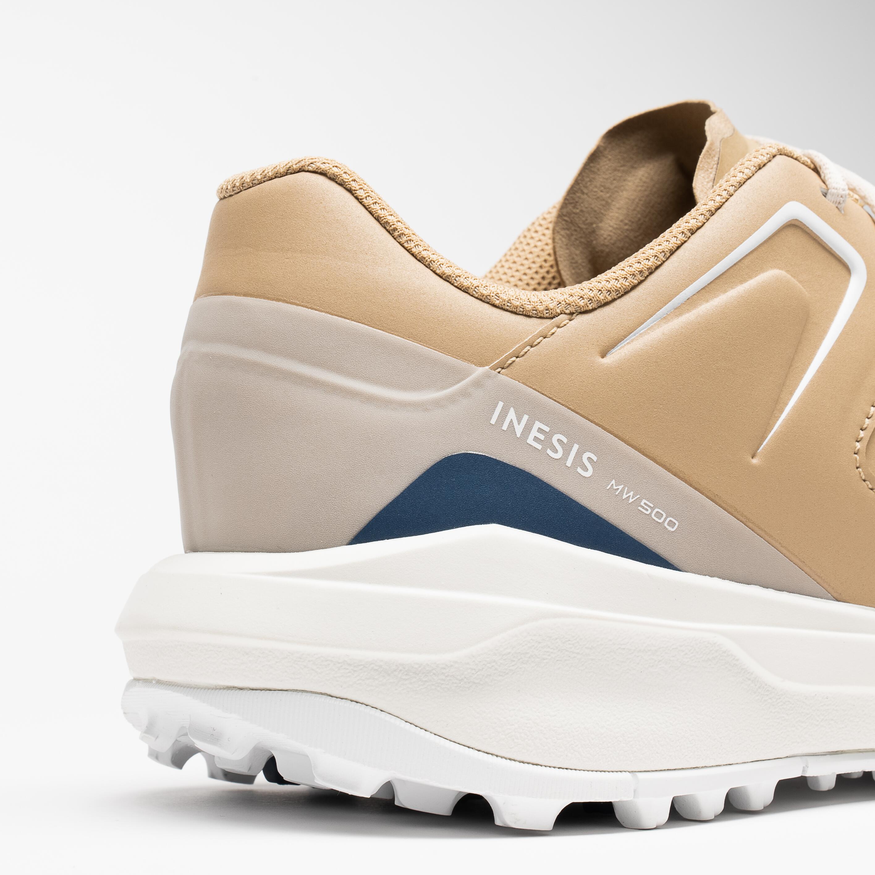 Men's Waterproof Golf Shoes - MW 500 Beige 6/7