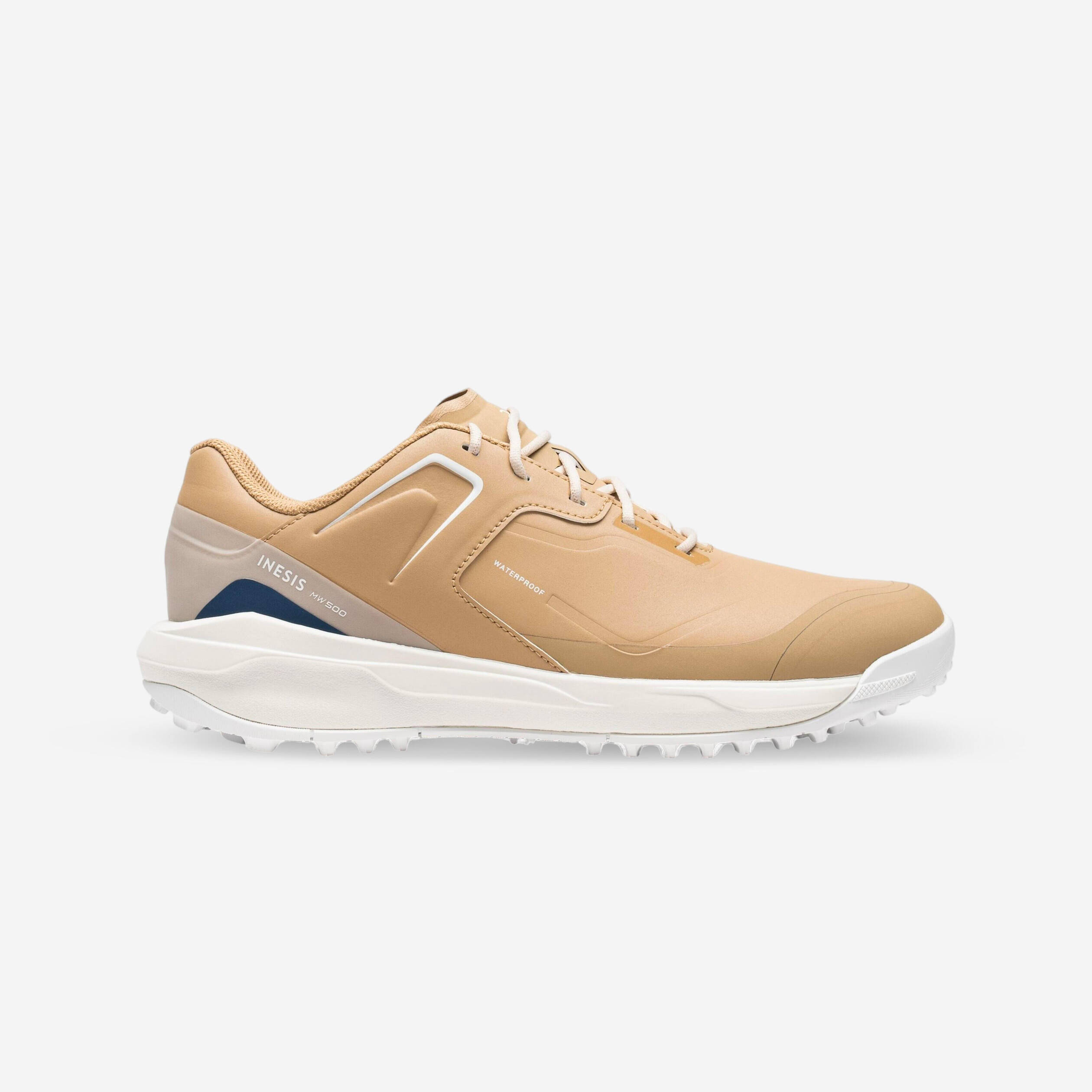 Men's Waterproof Golf Shoes - MW 500 Beige