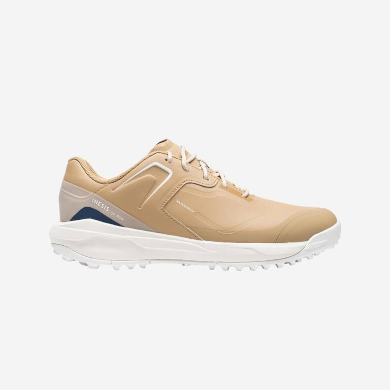 Men's Waterproof Golf Shoes - MW 500 Beige