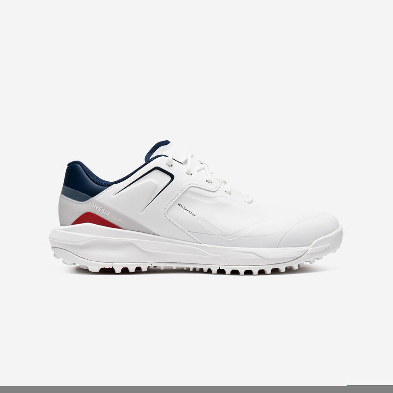 CHAUSSURES GOLF HOMME MW500 BLANCHES ET GRISES