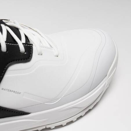 Men's golf waterproof shoes - MW 500 - white and carbon